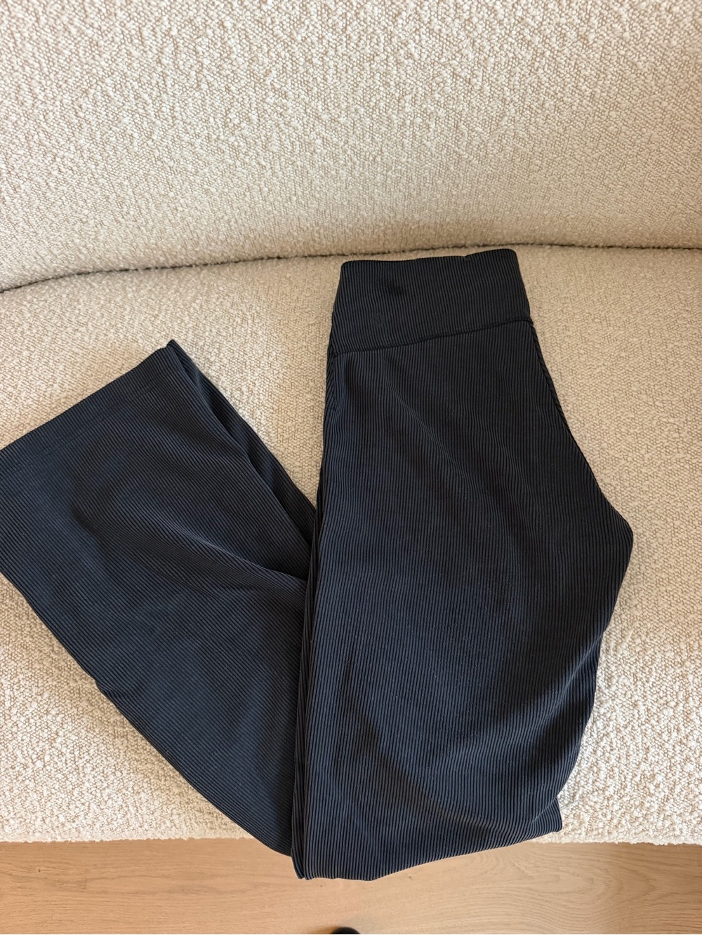 lululemon athletica Black Ribbed Flare Leggings